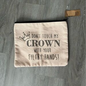 Don’t Touch My Hair! Cosmetics bag.